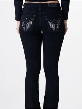 miss me black mid rise boot cut jeans